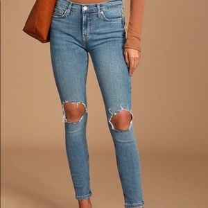 Free people busted knee skinny jeans